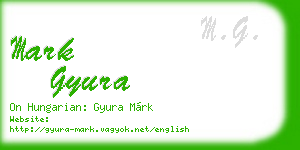 mark gyura business card